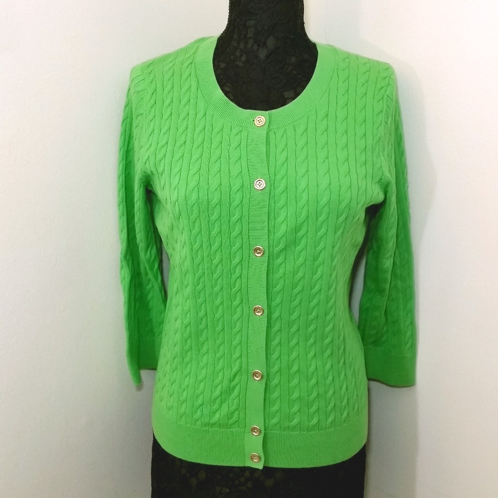 <3 TALBOTS Women's Cardigan Size L Top Blouse